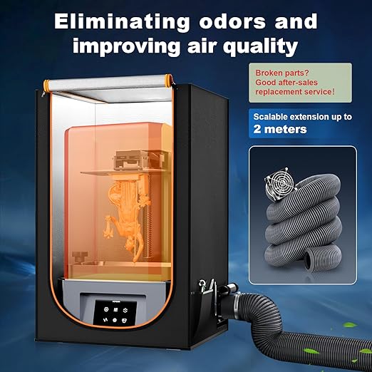 Multifunctional Resin 3D Printer Enclosure with Ventilation Filter, High Quality 3D Printer Vented Enclosure Tent Cover Eliminate Odors Compatible with Anycubic Elegoo Series LCD Resin UV 3D Printer