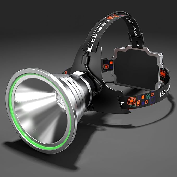 Coon Hunting Lights,High Power LED Headlamp Spotlight,Waterproof Super Bright Rechargeable Headlight with Motion Sensor