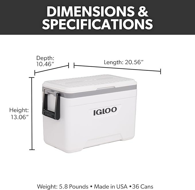Igloo Marine Cooler | Insulated Hard Shell Ice Chest |Great for Fishing, Camping, Boating, & More