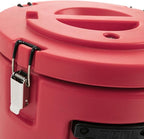 Insulated Beverage Cooler, 5 Gallon Commercial Cold Hot Drink Dispenser, Thermal Container with 304 Stainless Steel Interior Spout, Portable Cooler for Camping Parties Outdoors (Red)
