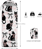 AILONEN Kawaii Panda Sleeping Bags,Lightweight & Waterproof,3 Season Warm & Cool Weather,Dreamy Purple Flower Animal Themed Sleeping Bags for Boys,Girls,Kids,Adults Travelling,Outdoors