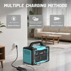 Portable Power Station 1000W IB-1000, 1024Wh Solar Generator LiFePO4 Battery with 120V AC Outlet, Fast Charging, Electric Generator for RV Camping Outdoor Home Emergency Backup (Solar Panel Optional)