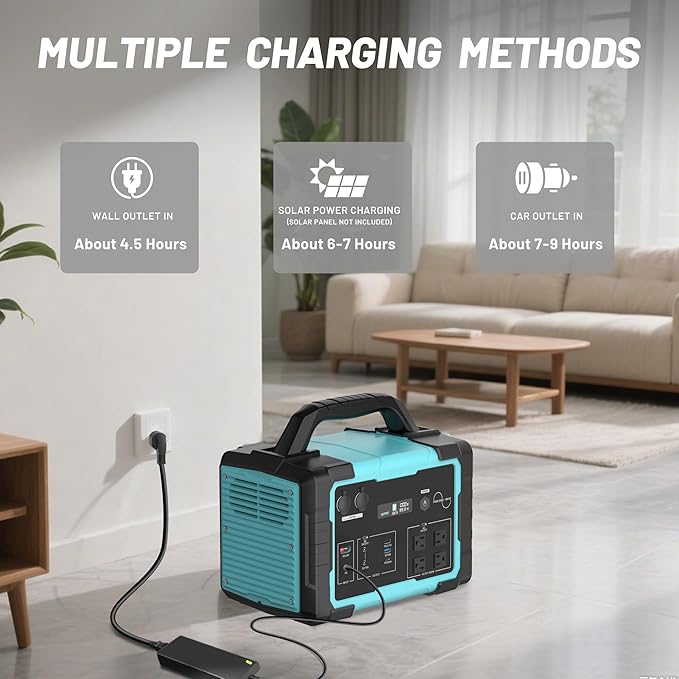 Portable Power Station 1000W IB-1000, 1024Wh Solar Generator LiFePO4 Battery with 120V AC Outlet, Fast Charging, Electric Generator for RV Camping Outdoor Home Emergency Backup (Solar Panel Optional)