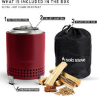 Solo Stove Mesa, 5.1 Inch Tabletop Fire Pit with Stand - Smokeless, Stainless Steel Fire Pit for Camping, Outdoor & Patio- Wood Burning or Pellet Fueled Portable Bonfire, 1.4lbs, Ash