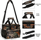 Pardick Soft Cooler Bag Forest Camo Camouflage Insulated Lunch Box for Men & Women, Large Leakproof Lunch Bag Portable Beach Cooler for Work, Picnic, Road Trips,Fishing, Travel, Camping,A-1