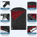 AGEMORE Cotton Flannel Double Sleeping Bag with Fleece Lined Hood, Waterproof Queen Size 2 Person Sleeping Bag for Adults Cold Weather Camping Backpacking or Hiking, 3-4season
