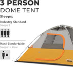 CORE Tent for Family Camping, Hiking and Backpacking | 3 Person / 4 Person / 6 Person / 9 Person Person Dome Camp Tents with Included Tent Gear Loft for Outdoor Accessories