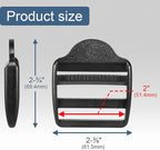 CooBigo 10 Pack Plastic Ladder Lock Buckles, 2" Ladder Slider Buckle for Backpack Strap Nylon Webbing Clip Replacement, Outdoor Camping Gear Sleeping Bag Tent Tie Down Strap Accessories (Black)