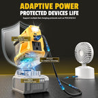 Ecarke 200W Portable Power Inverter Compatible with DeWALT 20V Battery, DC 20V to AC 110V Power Station with 1 AC Outlet, 2 USB, 1 Type-C & LED Light, for Outdoor Emergency Use (No Battery)