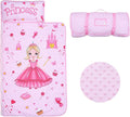 Kids Nap Mat Portable Slumber Bags with Removable Pillow and Blanket for Girls Boys, Lightweight Extra Large Sleeping Bag for Preschool Camping Daycare