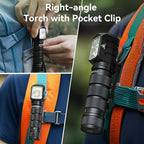 Headlamp Rechargeable with Red Light - Sofirn HS42 Headlamps Dual Clip, 2100 Lumens Head Lamp Super Bright, Led Right Angle Flashlight with Magnetic Base, Camping Head Light for Mechanic, Hunting