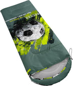 AILONEN Sports Basketball Sleeping Bag for Kids Boys,Warm and Cool Weather,Lightweight,Waterproof Backpacking,3D Galaxy Ball Print Sleeping Bag for Camping