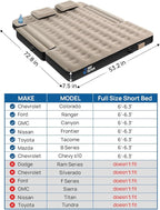 JOYTUTUS 6.0-6.3Ft Truck Bed Air Mattress with Built-in Air Pump, Compact Regular Truck Beds,Anti-Leakage,Inflatable Pickup Mattress,Compatible with Tacoma&Ranger&Frontier&Gladiator,Camel&Black