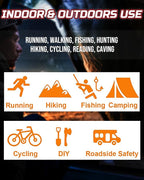 Lichamp Camping Headlamp Flashlight 4 Pack, Outdoor Battery Powered Head Lamp Gear for Running, Reading, Hiking, Walking, Climbing, Fishing, Hunting, Jogging, Headlight Multipack for Adults, Kids