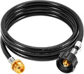 GasSaf 10FT Propane Hose, Propane Adapter Hose 1lb to 20lb Connection, Propane Tank Hose Suitable for Weber Q Grills, Blackstone Griddles, Coleman Stoves, Mr Heater Buddy & More