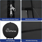 Wolfwise Pop Up Shower Tent, Portable Instant Changing Tent with Ventilation Window & Carry Bag, Privacy Bathroom Toilet for Beach, Camping & Outdoor, Width 47 ", Height 75 ", Black