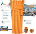 ZOOOBELIVES Ultralight Backpacking 32-50F Down Sleeping Bag - 27oz Ultra Compact 650 Fill Power Envelope Sleeping Bag for Hiking, Camping and Backcountry, Lightweight and Compressible – Alplive T400