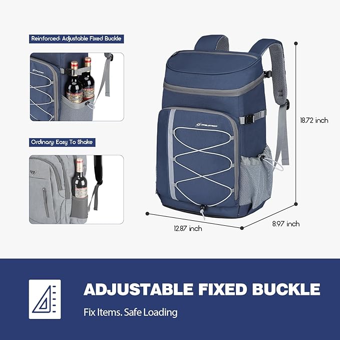 Maelstrom Cooler Backpack - 35/50 Can Insulated Soft Cooler Lunch Bag for Camping, Beach, Hiking & Shopping
