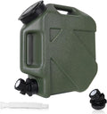 2.6 Gallon Water Jug, Camping Water Container BPA Free Water Storage with Spigot No Leakage Portable Emergency Water Tank for Outdoor Hiking Camping Picnic Supplies Green