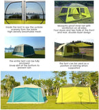 8 Person Tent, Family Cabin Tents, Outdoor Shelter Camping Hub Tent, Doors and 3 Windows with Mesh,Waterproof,Double Layer Camping Tent for The Garden (Size : A)