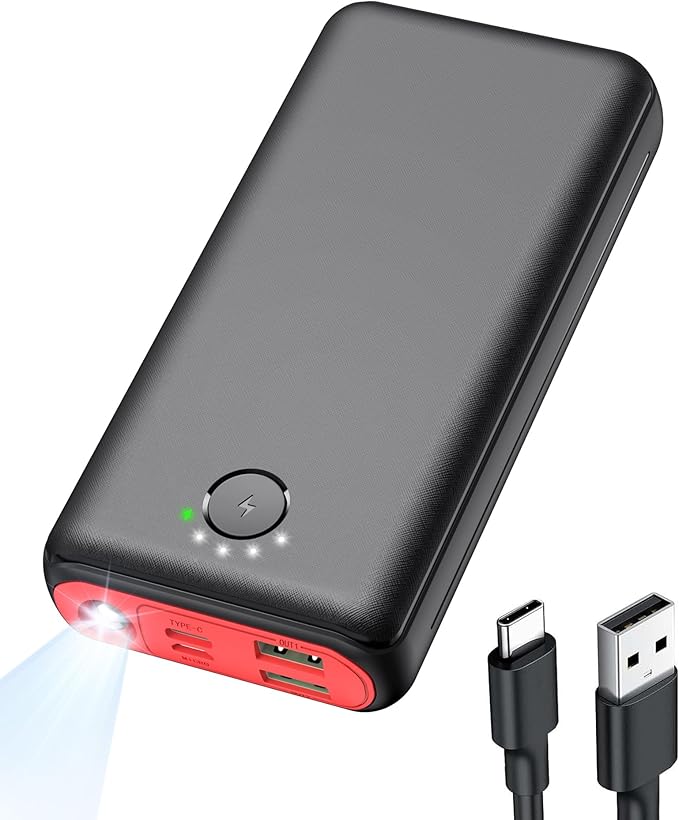 Portable Charger Power Bank 40000mah, USB C Fast Charging 22.5W External Battery Pack Phone Charger Quick Charge with 3 Outputs & 2 Inputs for iPhone 16/15 Samsung Android Camping Travel Essentials