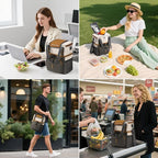 Maelstrom Lunch Box for Women, 20L Insulated Lunch Bag Men, Leakproof Double Deck Cooler Bag, Soft Lunch Cooler with Quick Access Flip-Top Lid for Work, Beach,Travel, Camping