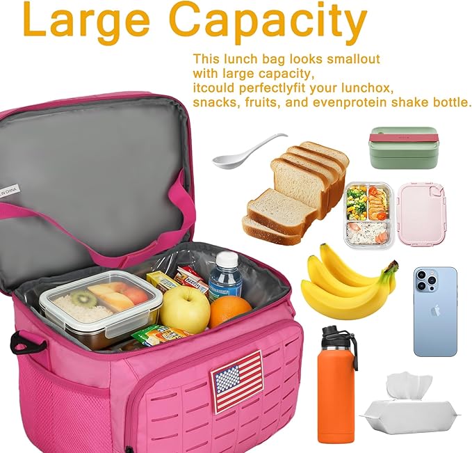 Portable Insulated Cooler Bag, Leakproof Soft-Sided Lunch Bag,8mm Insulation Keeps Cool 16+ for Camping, Beach, Picnics