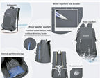 30L Foldable Backpack & Bucket Hat 2 In 1 Combo, Lightweight packable Travel and Fisherman Hat Set, Compact Collapsible Daypack with Sun Hat (Gray)