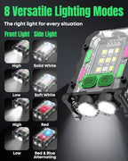 Pawfly 4 Pack Clip-on Flashlight, LED Rechargeable Hat Clip Light, Cap Lights Clip-on with COB Side Light, Ultra Bright Cap Lights Clip on Hat for Fishing Camping & Hiking
