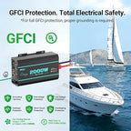 HQST 2000W Pure Sine Wave Inverter 12V DC to 110V AC Converter, w/ 4000W Peak, GFCI Protection, 3X AC Sockets, Hardwire Port, Remote, Solar Power Inverters for Vehicles, Camping, RVs, Home, Off Grid