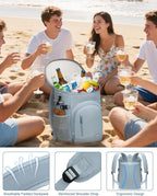Cooler Backpack Insulated Waterproof,30/45 Cans Backpack Coolers Leakproof Lunch Backpack for Men Women Portable Soft Cooler Bag for Beach Camping Trave Picnic