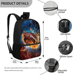 Backpack with Lunch Box and Water Bottle Bag American Football Boys Backpack 4-Piece Set Lightweight Travel Bookbag for Kids Kindergarten Elementary Middle Mochilas Escolares Para Niños
