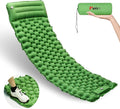 Camping Sleeping Pad, Ultralight Camping Mat with Pillow Built-in Foot Pump Inflatable Sleeping Pads, Compact Sleep Pad for Camping Backpacking Hiking Traveling
