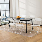 DUMOS Folding Chairs Sets of 12, 330lbs Capacity Plastic Stackable Home Office Chair, Portable Fold Up for Indoor Outdoor, Patio, Camping, Garden, Party (White)