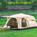 GeRRiT Large 8-12 Person Camping Tents for Family,Waterproof Tent Sun Shelter,Portable Dome Tent Backpacking Tent for Outdoor Indoor,Family Party Tents