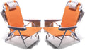 SUNNYFEEL Beach Chairs for Adults 2 Pack 5 Position Lay Flat, Portable Folding Backpack Beach Chair Heavy Duty with Cooler Bag, Cup Holder for Outdoor/Lawn/Picnic, Foldable Camping Chair