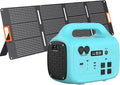 Solar Generator 1800W PB-1800 Portable Power Station with 200W Solar Panel Included, 1024Wh LiFePO4 Battery with 120V AC Outlet for RV Camping Outdoor Home Emergency Backup, Fast Charging