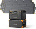 Pecron Portable Power Station F3000LFP with 3840Wh Extra Battery, 200W Solar Panel*3, 3072Wh Solar Camping Generator, 3600W Solar Generator for RV, Home Use, CPAP
