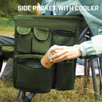 Timber Ridge 500lbs Oversized Folding Camping Chair, Heavy Duty Lawn Chair for Adults, Portable Collapsible High Back Chair with Cup Holder, Side Pocket Cooler Bag, for Outdoor, Sports, Green