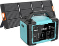 Solar Generator 1800W IB-1800 Portable Power Station with 200W Solar Panel Included, 1024Wh LiFePO4 Battery with 120V AC Outlet for RV Camping Outdoor Home Emergency Backup, Fast Charging