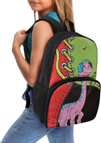 Insulated Cooler Lunch Box Backpack for Little Kids, All In One Backpack Meal Bag Teens Bookbag Primary Middle School Daypack, Laptop Bag Insulated Meal Cooler Box, Music Dinosaur