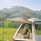 Tents for Camping 3/5 Person Tent Waterproof Beach Canopy Tent Pop Up, Easy Setup Backpacking Tents with Mats, Dome Tent, Family Tent for Outdoor Hiking with Porch (Color : /Green, Size : 5-8 Person