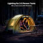 BougeRV Movable Area Light, Rechargeable Camping Lantern, 3200mAh Portable Camping Light, IP65 Waterproof, Camp Lamp for Tent, Power Outages, Emergency, Outdoor(Dark Green)