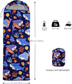 QOOMO Camping Sleeping Bags,3 Season Warm & Cool Weather,Lightweight,Waterproof Sleeping Bags for Adults & Kids,Traveling,and Outdoors,Camping Gear Equipment