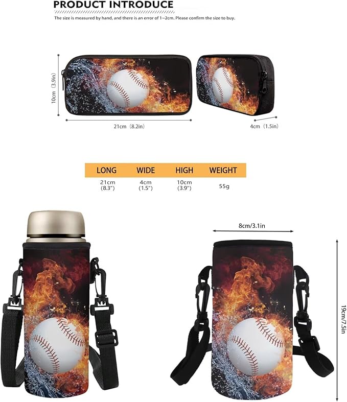 4 in 1 Print Backpack with Lunch Box and Water Bottle Kids School Backpack Boys Basketball Lightweight Teen Bookbag for Boys Ages 8-12 Kindergarten Elementary Middle Camping Travel