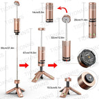 Camping Lights Rechargeable, Detachable Camping Lantern with Stand, Telescopic Waterproof Camp Lamp, Magnetic Work Hanging Light, LED Tent Flashlights for Emergency (Rose Gold Pro)