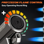 Torch Lighter, Refillable Windproof Adjustable Quad Jet Flame Butane Lighter for Candle Grill BBQ Camping Fireworks, 2 Pack (No Fuel Included)