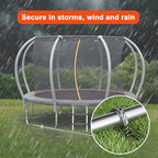 Eurmax USA 12 Inch Trampoline Stakes,Heavy Duty Ground Anchors,Trampoline Anchors,U Hook,Tent Stakes for High Wind,Ground Anchor Screw in,Yard Stakes,Galvanized Steel (8 Pack, Silver)