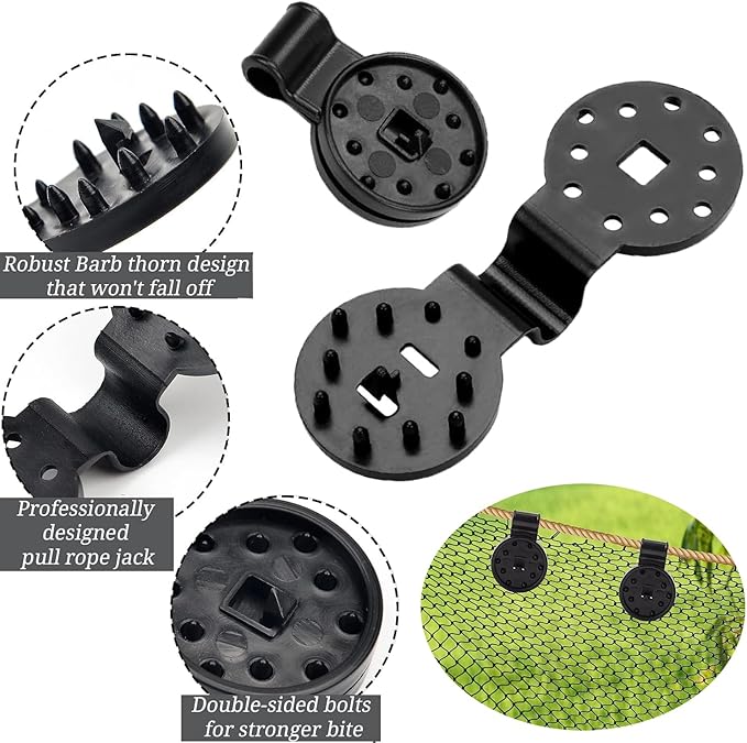 20pcs Shade Cloth Clips, Black Round Plastic Sun Shade Clip, Detachable Durable Heavy Duty Lock Grip for Sun Shade Net, Gardening Shade Cloth, Anti Bird Netting Windproof Awning Clamp Hooks