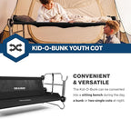 Disc-O-Bed Youth Double Cot Kid-O-Bunk, Modular for Bunk Beds, Dual Cots, or Bench with 2 Carry Bags for Portable Transport